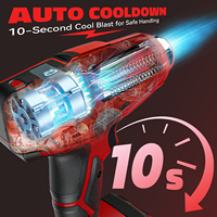 600 ° Pistola de Calor con Pantalla Digital para Batería de 20V, con Memoria de Temperatura y Función de Enfriamiento, para Termoencogimiento