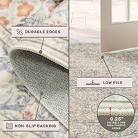 Leicht zu Reinigender Persischer Bedruckter Teppich Vintage Waschbarer Schlafzimmer Weicher Bodenteppich Maschinenwaschbarer Wohnzimmerteppich