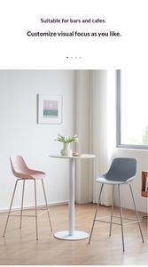 <span class=keywords><strong>Sillas</strong></span> Altas de Plástico Profesionales Personalizadas al por Mayor para Restaurante al Aire Libre, Taburetes para Barra de Bar - Product Image 4