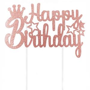 กระดาษตกแต่งคัพเค้กสุขสันต์วันเกิด<span class=keywords><strong>เจ้า</strong></span><span class=keywords><strong>หญิง</strong></span>กระดาษสีรุ้งสีทองตกแต่งคริสต์มาสแบบกำหนดเอง - Product Image 1