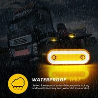 Feux de position latéraux LED durables pour remorques, camions, caravanes, feux de dégagement latéraux, lampes LED pour camions, jaune, rouge, blanc, 24V
