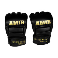Gants de boxe MMA personnalisés avec logos, en cuir PU Taidou, taille universelle
