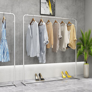 Modern Kumaş Sergi Standı Bayan Giyim Altın Renkli Askılık 120x40x150cm İç ve Dış Mekan Kullanımı İçin - Product Image 2