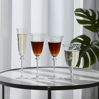 Lanques FLORAL CUT Verre transparent réutilisable sans plomb, compatible lave-vaisselle, pour la maison et les événements de mariage