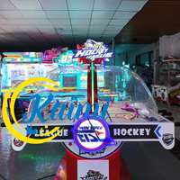 KAIMI Table de hockey sur air commerciale à dôme, design populaire, machine de jeu d'arcade à monnayeur pour 2 joueurs, sport d'intérieur pour centre commercial