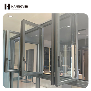 Modern evler için yatay çift katlı akıllı motorlu alüminyum yan katlanır pencere - Product Image 3