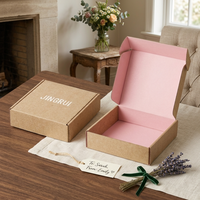 Boîtes d'expédition pour vêtements en carton ondulé avec impression de logo de marque personnalisée, couleur rose, boîte d'abonnement, emballage pour envoi postal