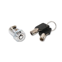 Serrure de porte en verre sans cadre CANISS en alliage de zinc durable, cylindre pivotant en laiton, placage chrome, sécurité de grade 2, avec clés