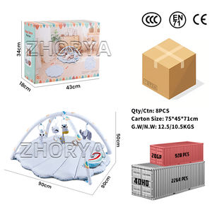 <span class=keywords><strong>Tapis</strong></span> d'éveil doux pour bébé Zhorya, en coton, en forme de coquille, lavable, pour le jeu sur le ventre - Product Image 6