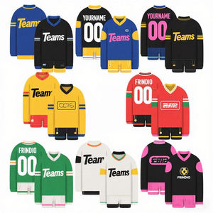2025 nuova maglia cucita americana Hockey maglie da uomo maniche lunghe popolare Hockey su ghiaccio t-shirt - Product Image 1