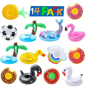 Aufblasbare Getränke halter 8er Pack Pool Wasser Float Drink Party Zubehör Cup Untersetzer Kinder Wasser aufblasbares Bades pielzeug