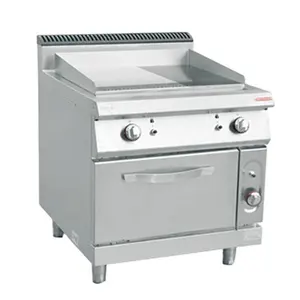 Commercial restaurant hotel kitchen project gas Griddle with under oven