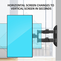 Le support de montage mural TV prend en charge la rotation horizontale et verticale pour écrans de 32 à 50 pouces, support de support de salon