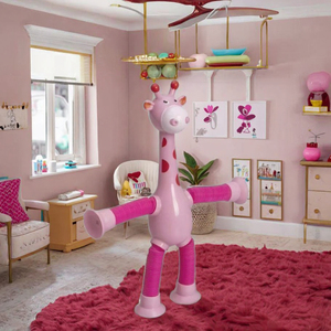 Bán Buôn Sáng Tạo LED Ánh Sáng Hút Xoắn Ống Con Hươu Cao Cổ Giải Nén <span class=keywords><strong>Fidget</strong></span> Pop Ống Con Hươu Cao Cổ Trẻ Em Đồ Chơi Làm Bằng Nhựa Bền - Product Image 2