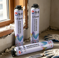 Mastic expansif en polyuréthane haute densité LT-999 écologique pour applications à haute température, idéal pour les cavités murales, les portes et les fenêtres