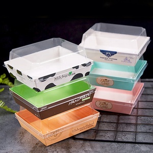 กล่องแซนวิชอบ กล่องพัฟเค้ก<span class=keywords><strong>โรล</strong></span> กล่องขนมปังหมูหยอง กล่องขนม กล่องกระดาษใสสำหรับห่อขนม - Product Image 2