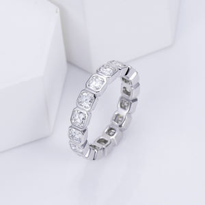 Anillo de Diamantes Asscher de Plata 925 Messi Jewelry MSR-1390 - Product Image 3
