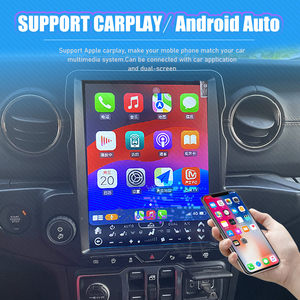 Lecteur multimédia Android GPS Navigation DSP 12,1 pouces 8+256 Go, autoradio stéréo 4G LTE sans fil Carplay pour Jeep Wrangler - Product Image 2