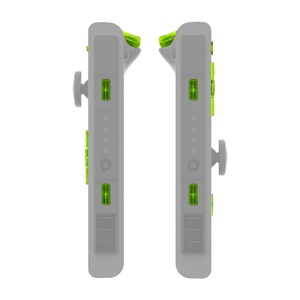 Kit de remplacement complet de boutons en plastique personnalisés transparents verts EXtremeRate pour manette Nintendo Switch (gâchettes, ABXY, D-pad) - Product Image 6