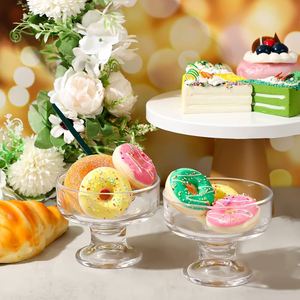 Bols à dessert en verre, <span class=keywords><strong>mini</strong></span> coupes à pudding, petits bols à glace, coupes à dessert en verre sur pied, parfaites pour les cocktails, les fruits, les salades, les noix - Product Image 4