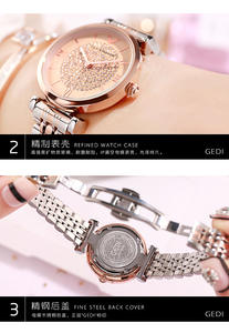 Luxury Starry Quartz <b>Watch</b> <b>for</b> Elegant <b>Women</b> with Stainless Steel <b>Bracelet</b> - Product Image 2