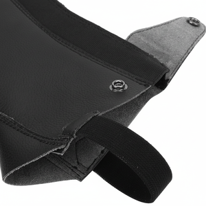 Chap, 1 par de polainas de cuero PU con cremallera para montar a caballo, equipo de medio CHAP, equipo de protección ecuestre Unisex para niños, niño y niña - Product Image 1