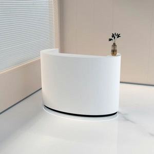 Best Selling Modern Luxury Curved <b>Reception</b> Desk Office Furniture for Barbershop Mall Beauty Salon Club with <b>Counter</b> Front Table - Product Image 5