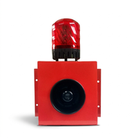 Alarma con Sensor de Movimiento para Microondas, Luz Estroboscópica LED Roja, Audio USB, Reemplazo de Control Remoto Infrarrojo, Alerta de Incendio