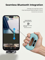 Poignée de musculation intelligente rechargeable et portable avec compteur numérique, anneau de préhension en silicone et éléments métalliques pour l'exercice de renforcement des doigts