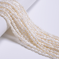 Perles de pierres précieuses naturelles en forme de nuget, perles d'eau douce blanches, percées sur le côté, 5-6x7-8mm, pour la fabrication de bijoux DIY, vente en gros