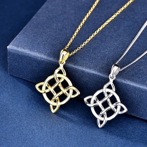 GP36 Vintage 925 plata esterlina nudo celta colgante para collar Cruz irlandesa árbol vida Trine eternidad amor joyería para mujeres - Product Image 2