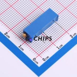 ตัวต้านทาน/โพเทนชิโอมิเตอร์แบบปรับได้สำหรับ3006P-1-501ผ่านชิ้นส่วนรู (THT)-3P, ตัวต้านทาน19.3x4.9มม. 500Ohm 10% 750mW 250ppm/℃ - Product Image 2