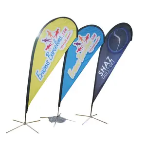 Promotion Flying American Rectangle Shape Beach Flag Chair Personalized Feather Flag Printing Heavy Duty Teardrop Flags