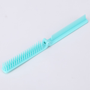 Peine para el cabello plegable de doble cara, material TPEE, portátil para viajes y uso doméstico, color azul y rosa aleatorio - Product Image 5
