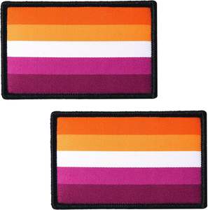 Parche de insignia de orgullo bisexual LGBT con gancho y lazo - Product Image 1