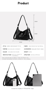 Nuevo Bolso Bandolera de Moda, Gran Capacidad, de Cuero PU Suave, Bolso de Mano para Mujer, Diseño de Lujo - Product Image 3