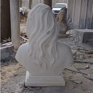 <span class=keywords><strong>Statue</strong></span> de <span class=keywords><strong>marbre</strong></span> blanc pur de décoration d'intérieur avec la sculpture de buste de dame de <span class=keywords><strong>voile</strong></span> à vendre - Product Image 3