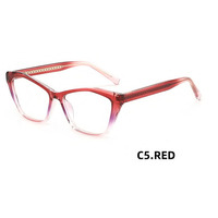 Montures de lunettes optiques pour femmes, modèle Haoya 25011, style rétro vintage, transparentes, en TR90, branches colorées, tendance, vente en gros