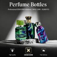 Flacon de parfum en verre transparent à fond épais, 50 ml, carré, vide, avec bouchon en cristal – Meilleure vente