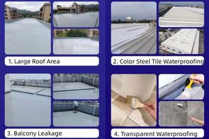 Liquid Asphalt Polyurethane Roof Waterproof Coating Flexible Liquid Membrane for <b>Large</b>-Area Leak Repair & Concrete Protection - Product Image 6