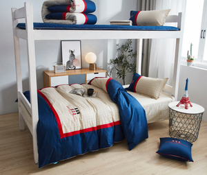 Juego de cama de dormitorio con cuadros franceses 40S 133*72 algodón liso-44/45 "Patchwork <span class=keywords><strong>Remix</strong></span> sábanas - Product Image 2