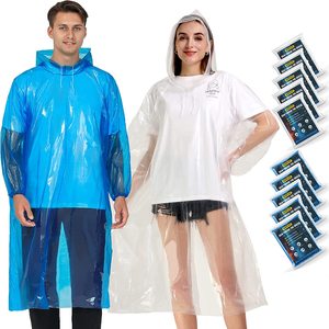 Impermeable Desechable de Plástico Tipo Poncho para Adultos y Niñas, para Uso en Campamentos y Excursiones, con Impresión de Logotipo Personalizado, Fácil de Transportar, Regalo Promocional - Product Image 1