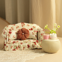 Individuell Anpassbare Miniatur-Retro-Landhaus-Stil Möbel Sofas für Wohnzimmer-Serie Geeignet für Puppenhaus-Zubehör