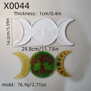 Handmade <b>Resin</b> Casting <b>Molds</b> DIY Ins Style Decorative Ornaments <b>Silicone</b> Desktop Tools-Moon Tree Ornament <b>Mold</b> X0044 Cake Tools - Product Image 2