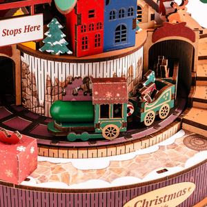 <span class=keywords><strong>Robotime</strong></span> <span class=keywords><strong>Rolife</strong></span> Regalos de Navidad para Niños AMS01 Caja Musical de Árbol de Navidad, Juguetes en Miniatura DIY, Rompecabezas 3D de Madera - Product Image 6