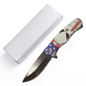 Coltello Tascabile Pieghevole in Acciaio Inossidabile con Manico in ABS Stampato in 3D UV, Coltelli Tattici per Caccia nella Giungla - Product Image 5