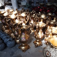 Pot Bunga Dekorasi Pernikahan Mewah Grosir, Dekorasi Tengah Ruangan, Fiberglass Elegan Retro, Vas Dekorasi Rumah