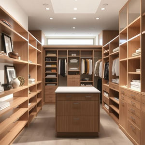 Foshan Mobilier de maison personnalisé en usine Placard en contreplaqué Organisateurs dressing Armoire penderie - Product Image 1