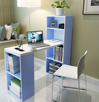 Bureau d'ordinateur d'étude d'étudiant avec étagère de rangement Bureau d'écriture Bibliothèque pour étudiants et professionnels
