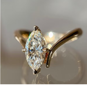 แหวนเพชรเม็ดเดี่ยวสำหรับผู้หญิง14k ประดับโรสโกลด์ IGI ได้รับการรับรองเครื่องประดับสำหรับการหมั้นแต่งงาน - Product Image 3